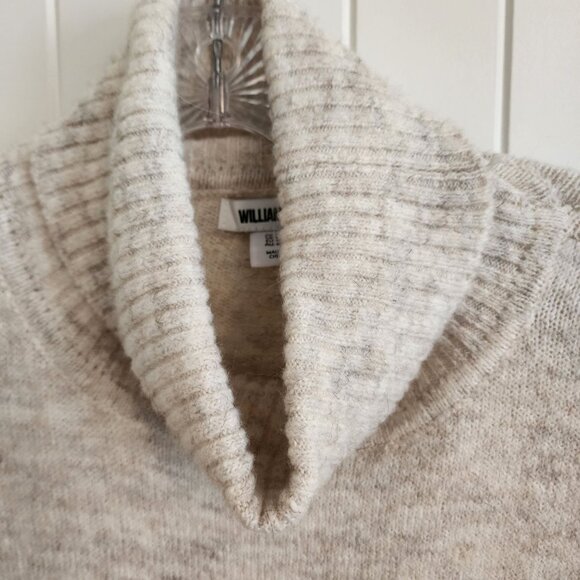 William Rast Women's Medium Cowl Neck Sweater In Heathered Beige Knit - Picture 5 of 8